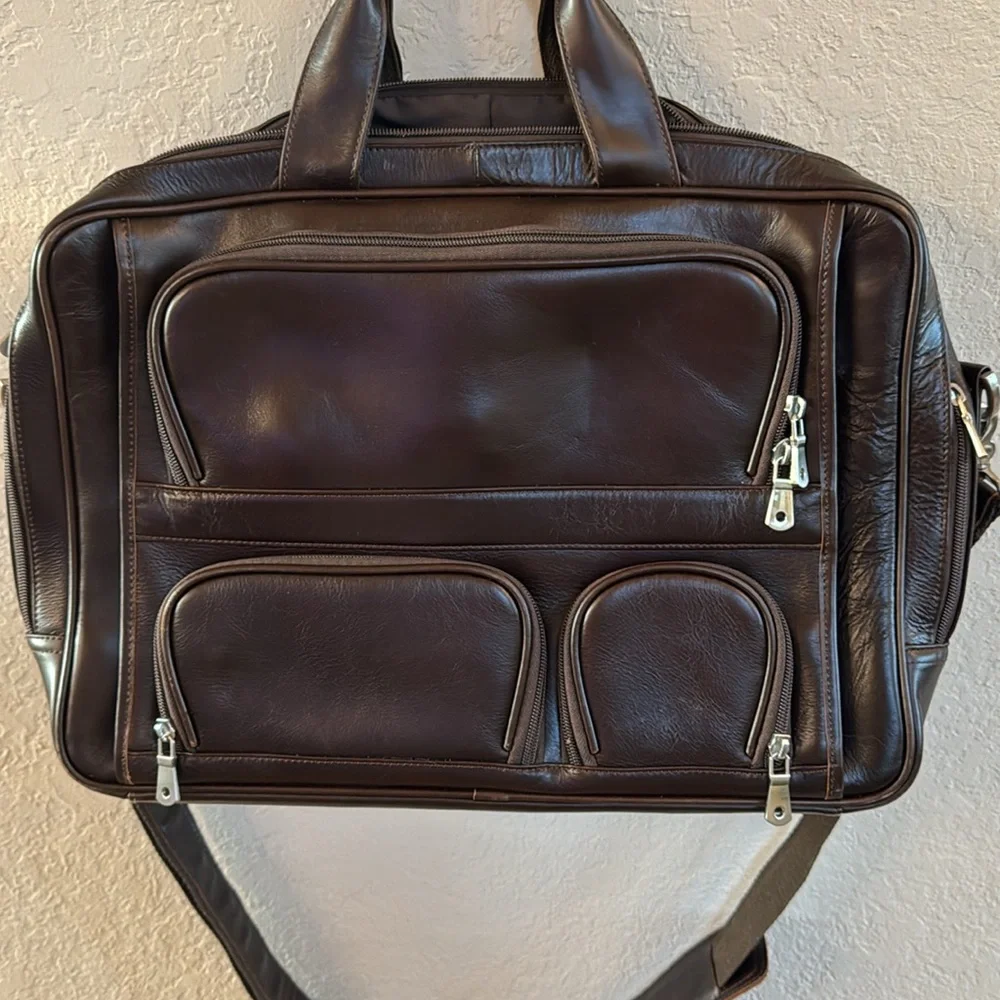 Faux Leather Travel Computer Bag